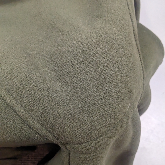 L.L. Bean Dark Green Fleece Coat - Picture 3 of 5